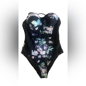 Elegant Black, Purple and Blue One Piece Swimwear